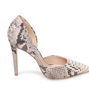 Steve Madden Beige and Black Snakeskin Heels